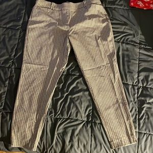 Maurices size XL, plaid orange, black and white